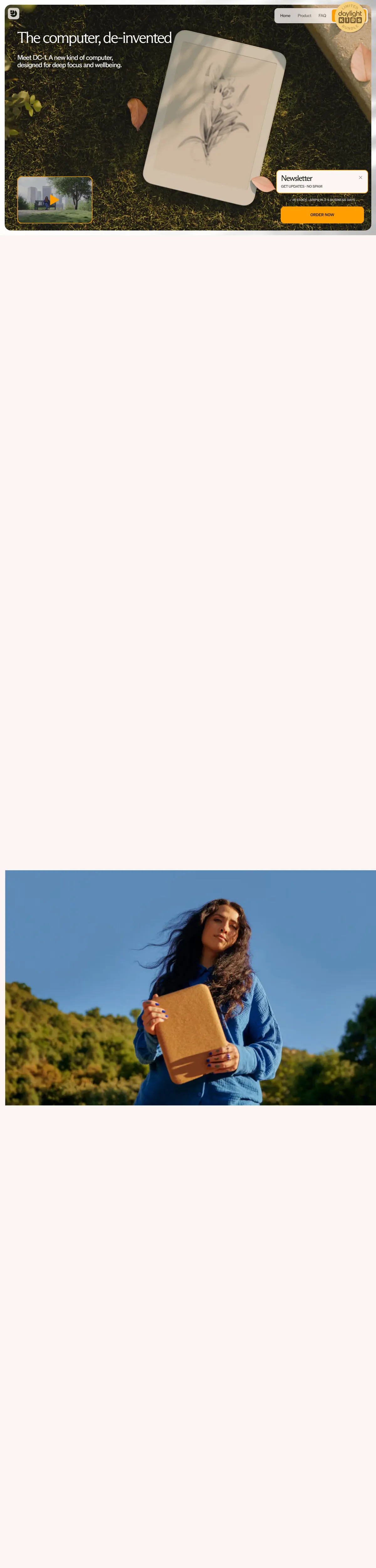 Full page of daylightcomputer.com